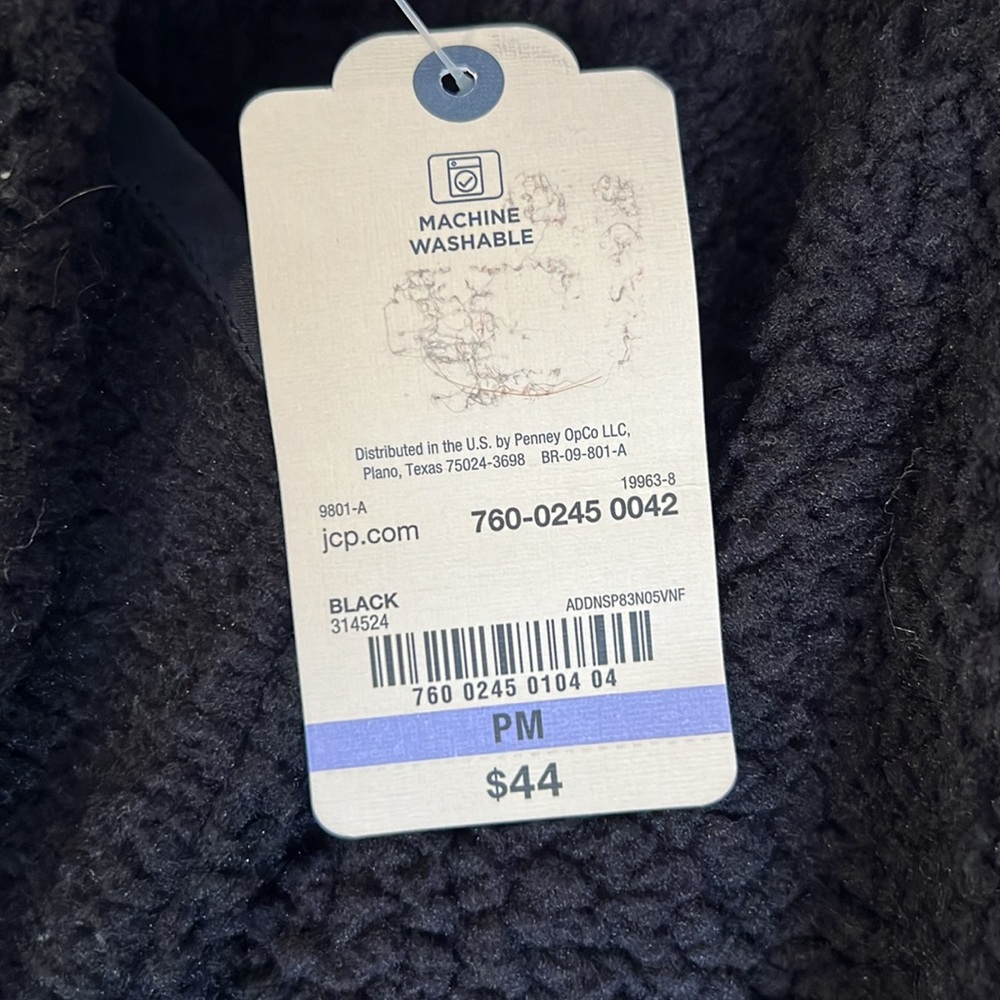 St. John’s Bay 1/4 Zip Pullover Sherpa Jacket NWT - SZ: PM - Picture 8 of 9